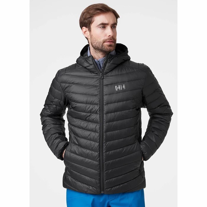 Men's Helly Hansen Verglas Hooded Hiking Jackets Black | 218-OKMFUI