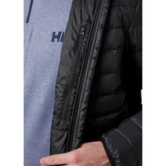 Men's Helly Hansen Verglas Hooded Hiking Jackets Black | 218-OKMFUI