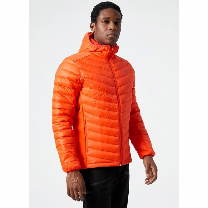 Men's Helly Hansen Verglas Hooded Hybrid Midlayer Jackets Orange | 689-FRCBHE