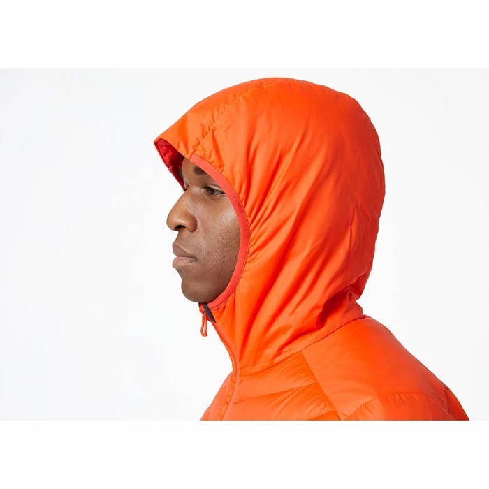 Men's Helly Hansen Verglas Hooded Hybrid Midlayer Jackets Orange | 689-FRCBHE