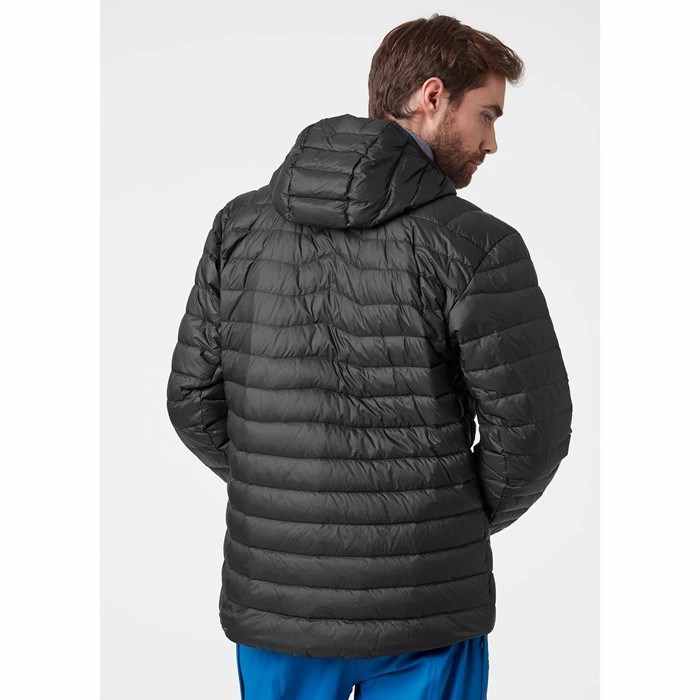 Men's Helly Hansen Verglas Hooded Insulated Jackets Black | 071-DGCEJB