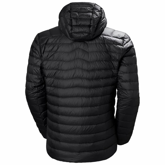 Men's Helly Hansen Verglas Hooded Insulated Jackets Black | 071-DGCEJB