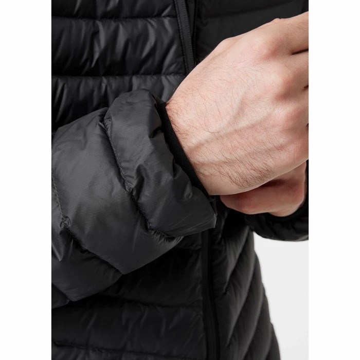 Men's Helly Hansen Verglas Hooded Insulated Jackets Black | 071-DGCEJB