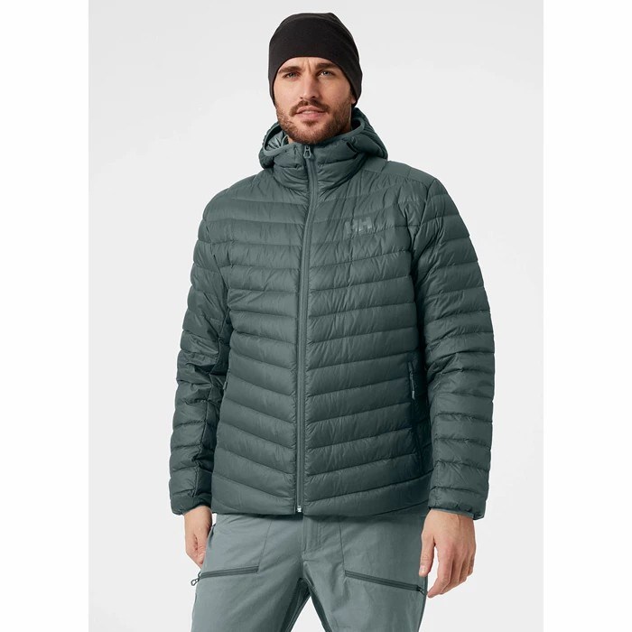 Men's Helly Hansen Verglas Hooded Midlayer Jackets Grey | 369-EXSBZQ