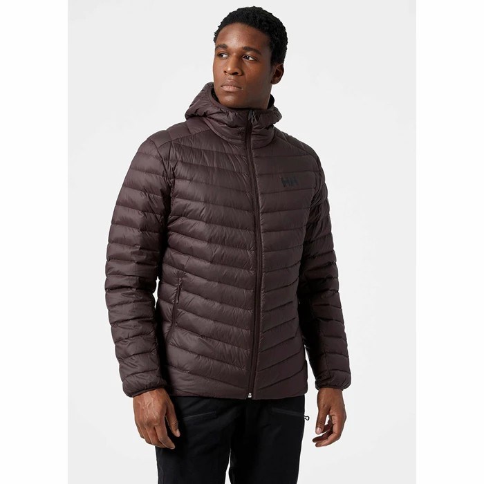 Men's Helly Hansen Verglas Hooded Puffer Jackets Grey | 069-DMEGJC