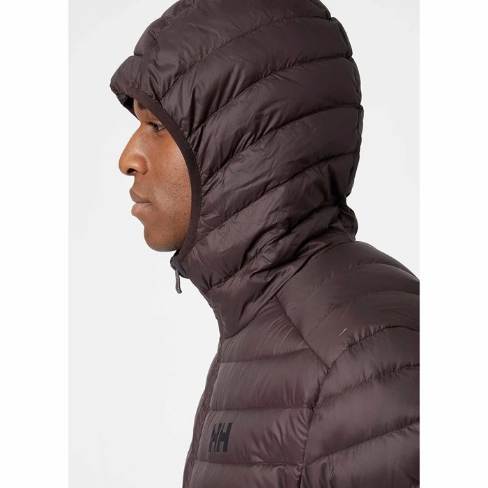 Men's Helly Hansen Verglas Hooded Puffer Jackets Grey | 069-DMEGJC