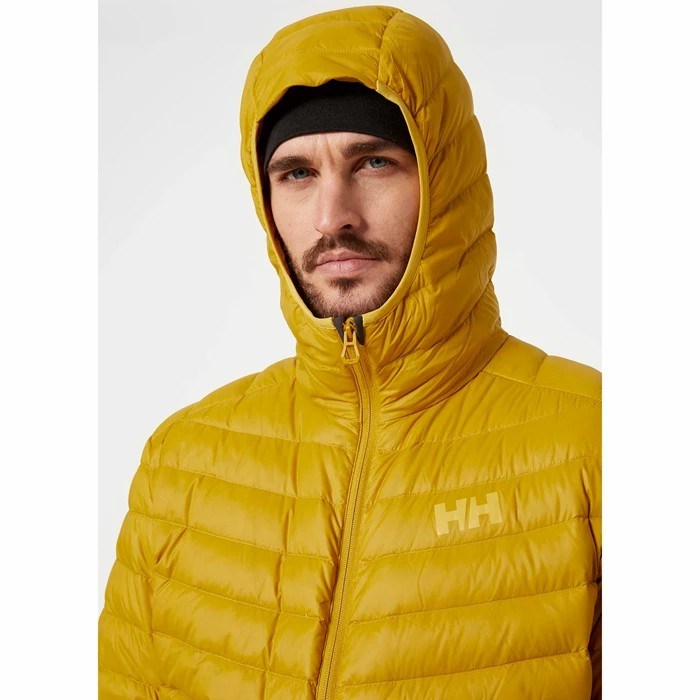 Men's Helly Hansen Verglas Hooded Puffer Jackets Brown | 795-BHZFEU