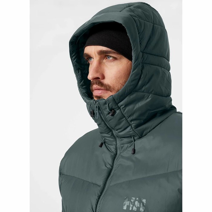 Men's Helly Hansen Verglas Icefall Puffer Jackets Grey | 892-SDZUQA