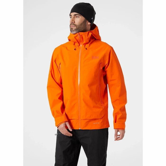 Men's Helly Hansen Verglas Infinity Outdoor Jackets Orange | 285-QSTIAM