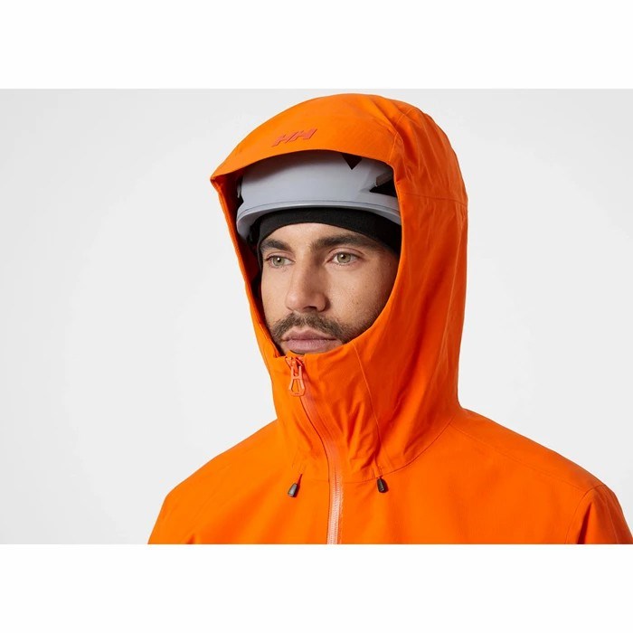 Men's Helly Hansen Verglas Infinity Outdoor Jackets Orange | 285-QSTIAM