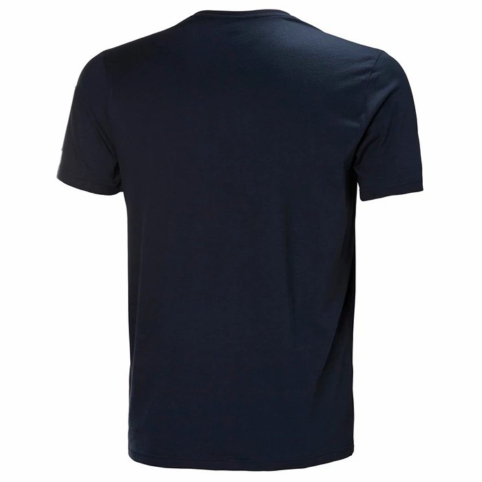 Men's Helly Hansen Yu Patch T Shirts Black | 240-UMWFIV