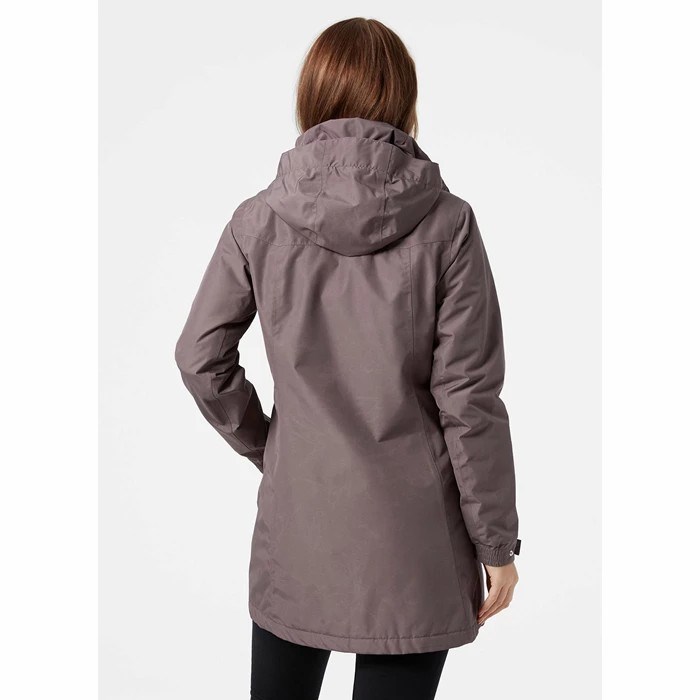 Women's Helly Hansen W Aden Insulated Parka Grey | 625-FMLGSB