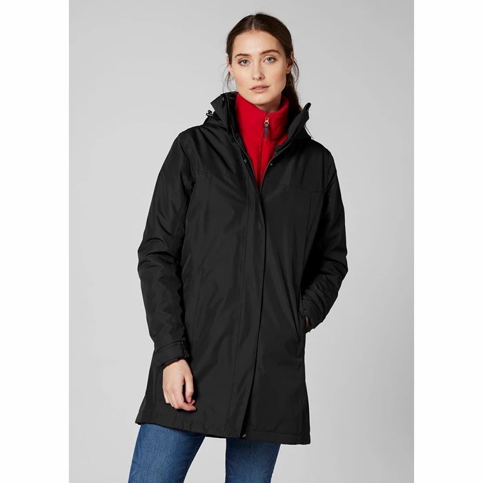 Women's Helly Hansen W Aden Insulated Parka Black | 834-KTUJDP