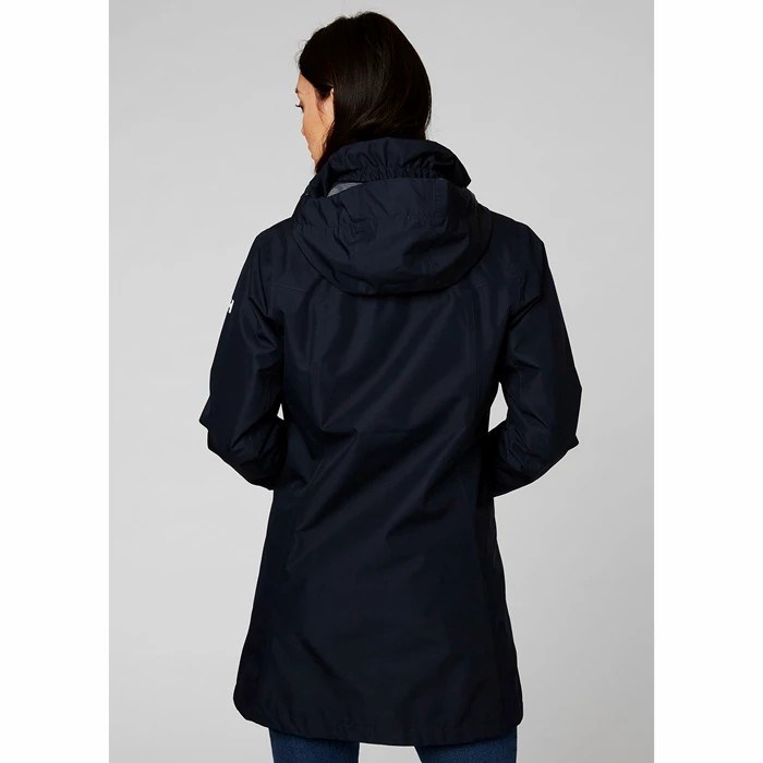 Women's Helly Hansen W Aden Insulated Parka Navy | 893-SECGMY