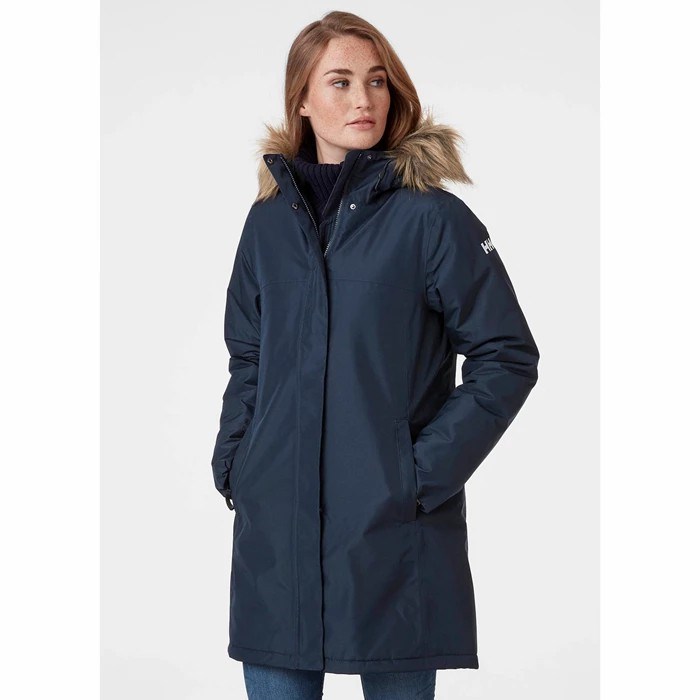 Women's Helly Hansen W Aden Parka Navy | 827-ELPNRB