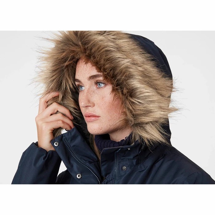 Women's Helly Hansen W Aden Parka Navy | 827-ELPNRB