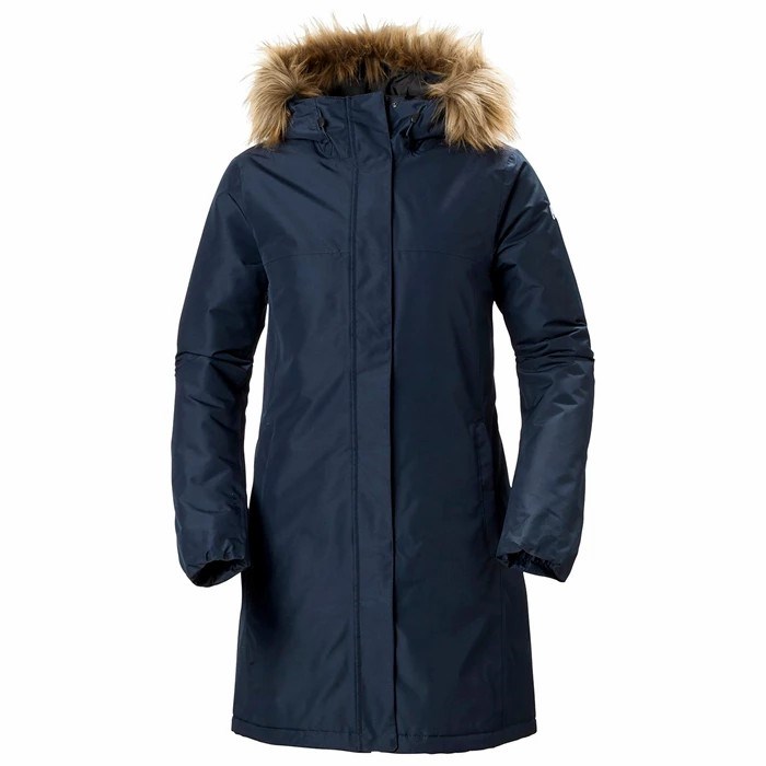 Women\'s Helly Hansen W Aden Parka Navy | 827-ELPNRB