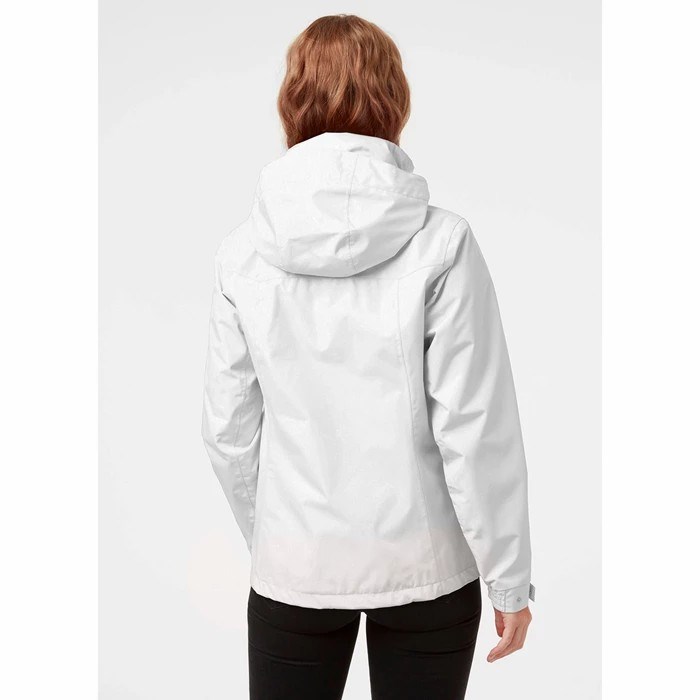 Women's Helly Hansen W Aden Waterproof Jackets White | 249-TWCNYZ