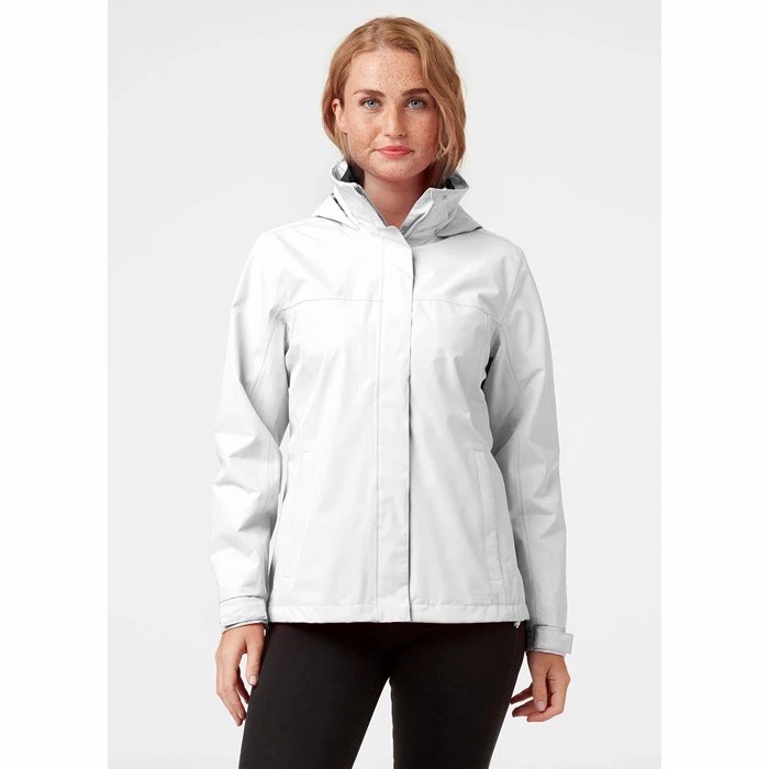 Women's Helly Hansen W Aden Waterproof Jackets White | 249-TWCNYZ