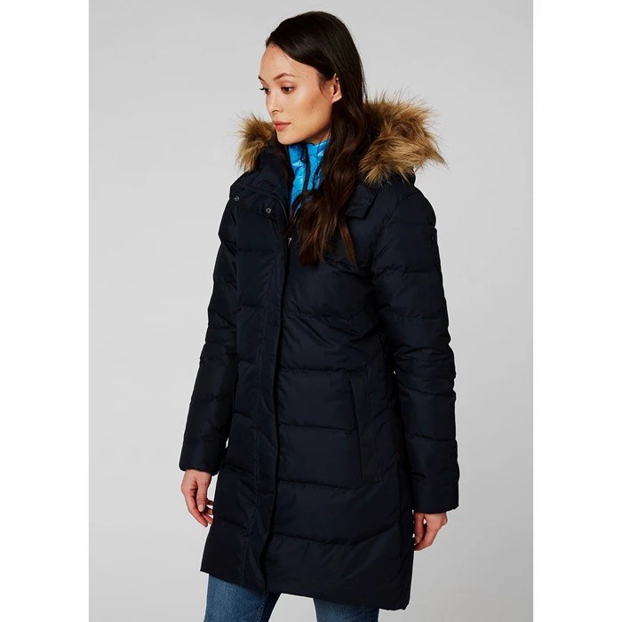 Women's Helly Hansen W Aden Winter Jackets Navy | 093-BFKRTL