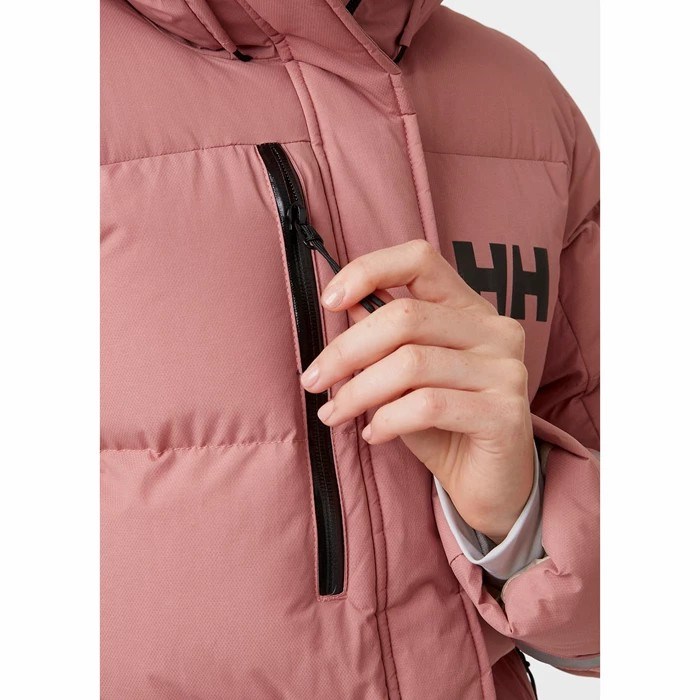 Women's Helly Hansen W Adore Puffy Casual Jackets Grey Rose | 859-DMAKTS