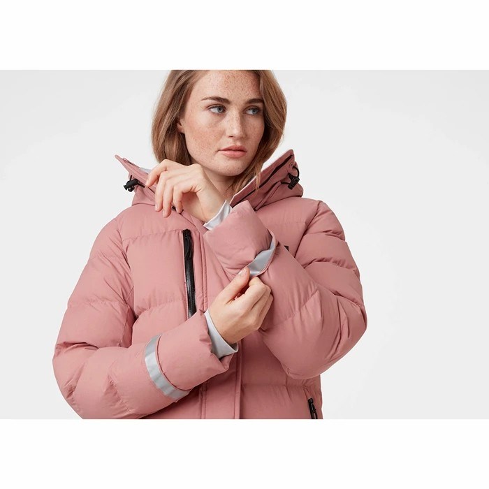 Women's Helly Hansen W Adore Puffy Casual Jackets Grey Rose | 859-DMAKTS