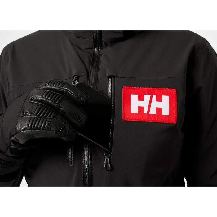 Women's Helly Hansen W Alphelia Lifaloft Insulated Ski Jackets Black | 064-CEJZWF