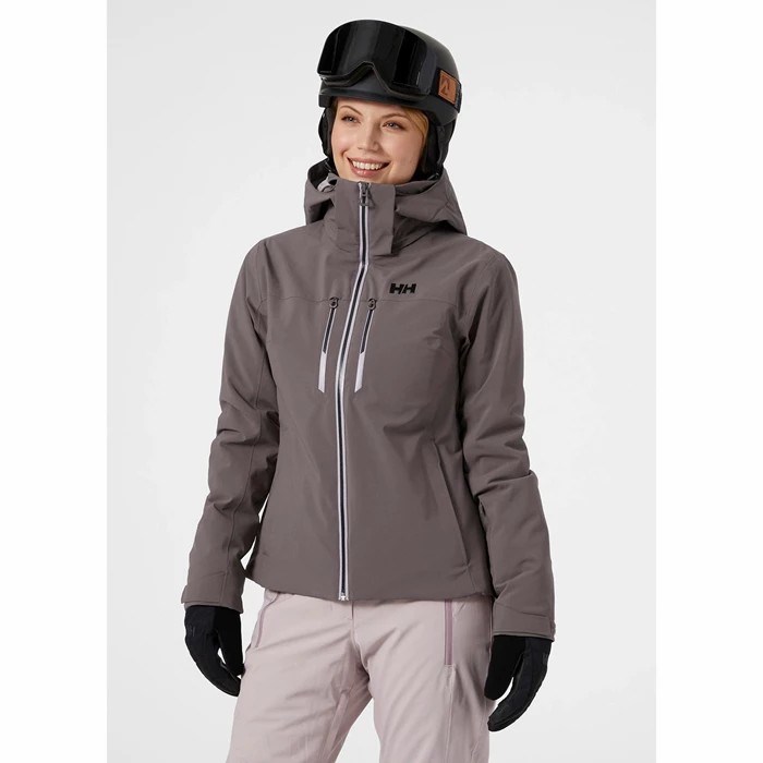 Women's Helly Hansen W Alphelia Lifaloft Insulated Ski Jackets Grey | 086-NVLXJP