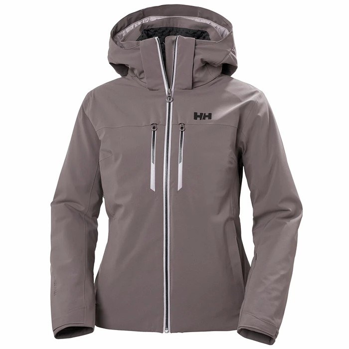 Women\'s Helly Hansen W Alphelia Lifaloft Insulated Ski Jackets Grey | 086-NVLXJP