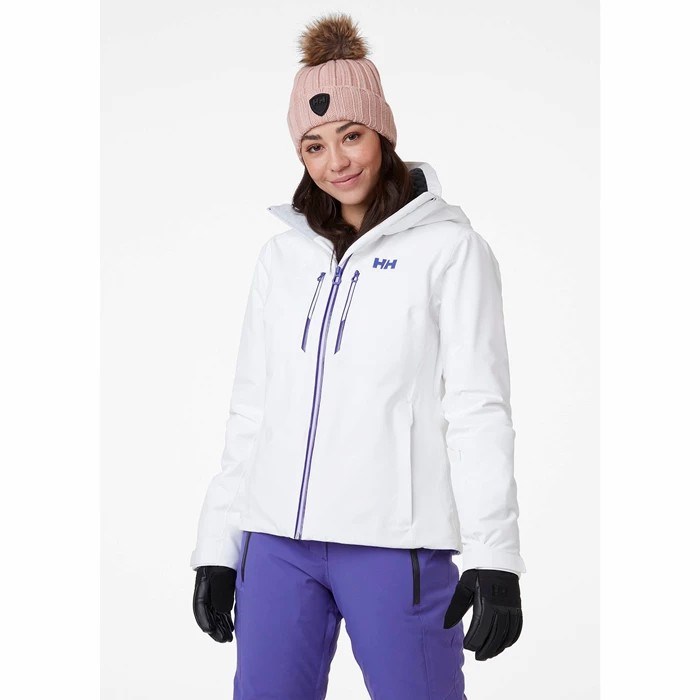 Women's Helly Hansen W Alphelia Lifaloft Insulated Ski Jackets White | 579-ROVQWZ