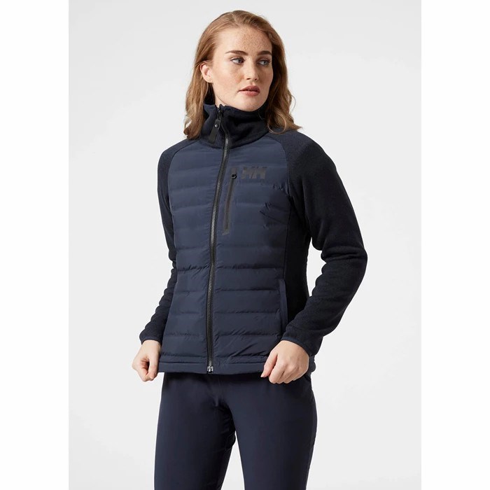 Women's Helly Hansen W Arctic Ocean Hybrid Midlayer Jackets Navy | 289-SBCWTM