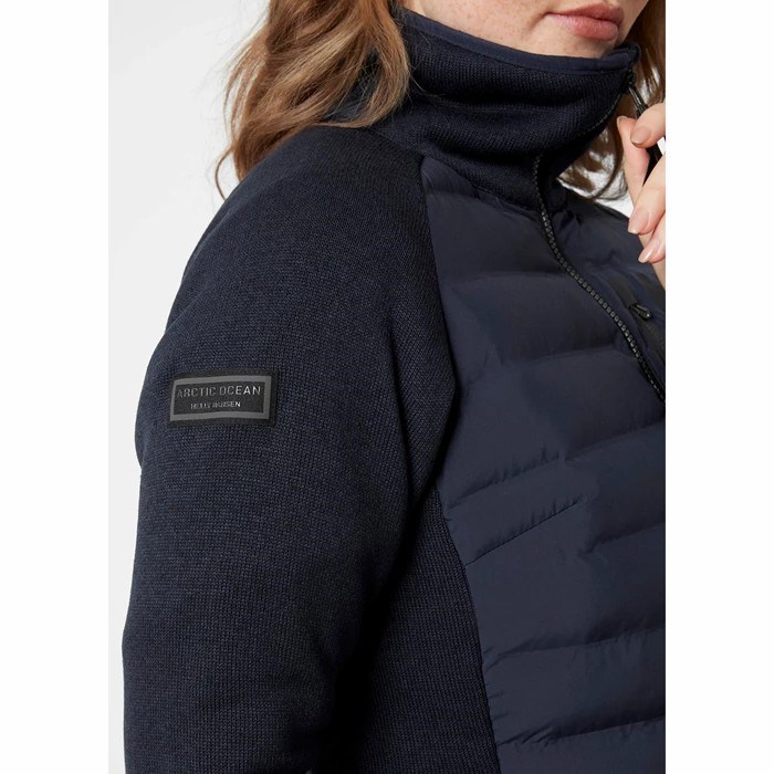 Women's Helly Hansen W Arctic Ocean Hybrid Midlayer Jackets Navy | 289-SBCWTM