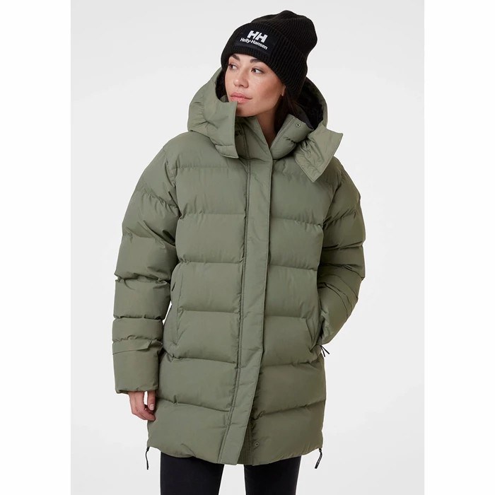 Women's Helly Hansen W Aspire Puffy Parka Green | 972-OKMZBW