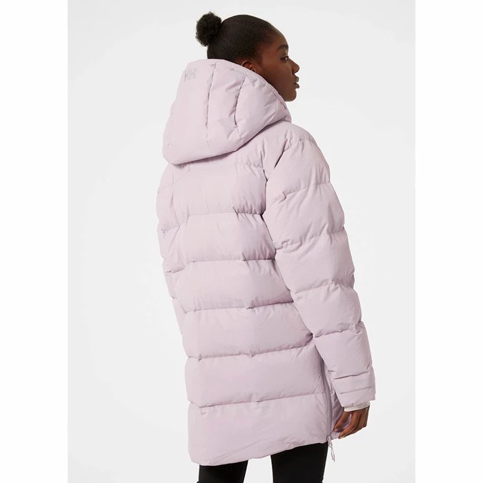 Women's Helly Hansen W Aspire Puffy Winter Jackets White / Purple | 654-WDCFZU