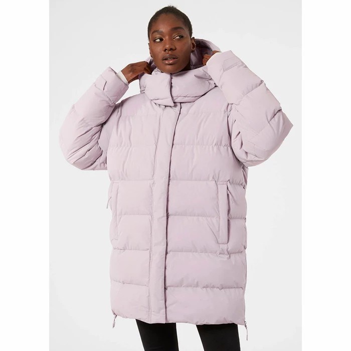 Women's Helly Hansen W Aspire Puffy Winter Jackets White / Purple | 654-WDCFZU