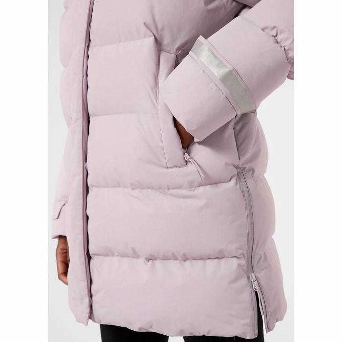 Women's Helly Hansen W Aspire Puffy Winter Jackets White / Purple | 654-WDCFZU