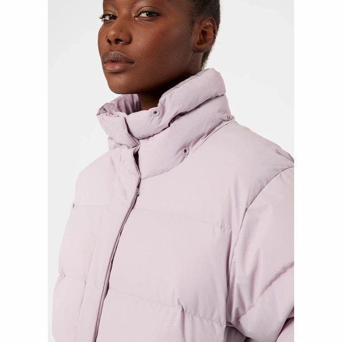 Women's Helly Hansen W Aspire Puffy Winter Jackets White / Purple | 654-WDCFZU