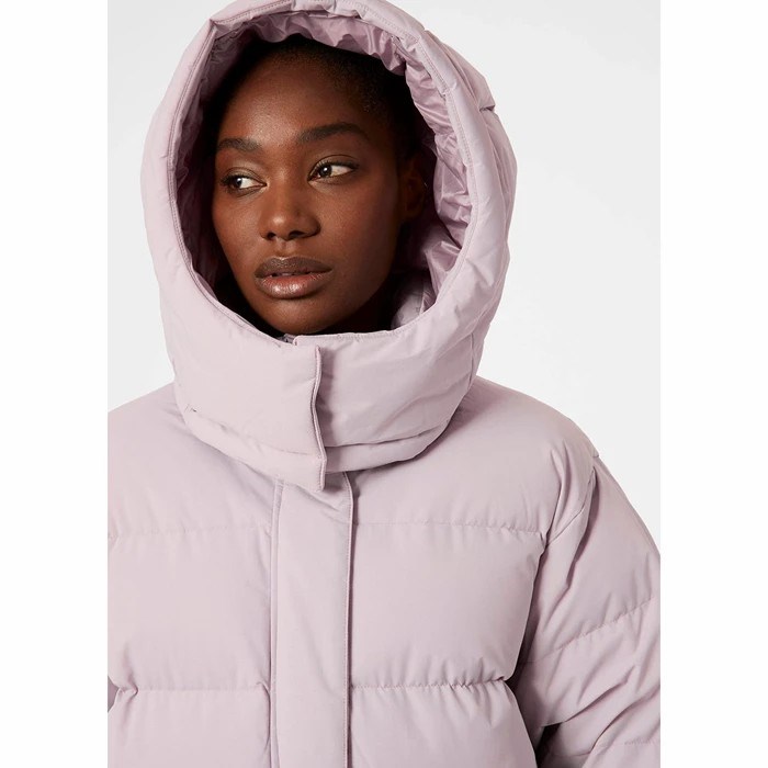 Women's Helly Hansen W Aspire Puffy Winter Jackets White / Purple | 654-WDCFZU