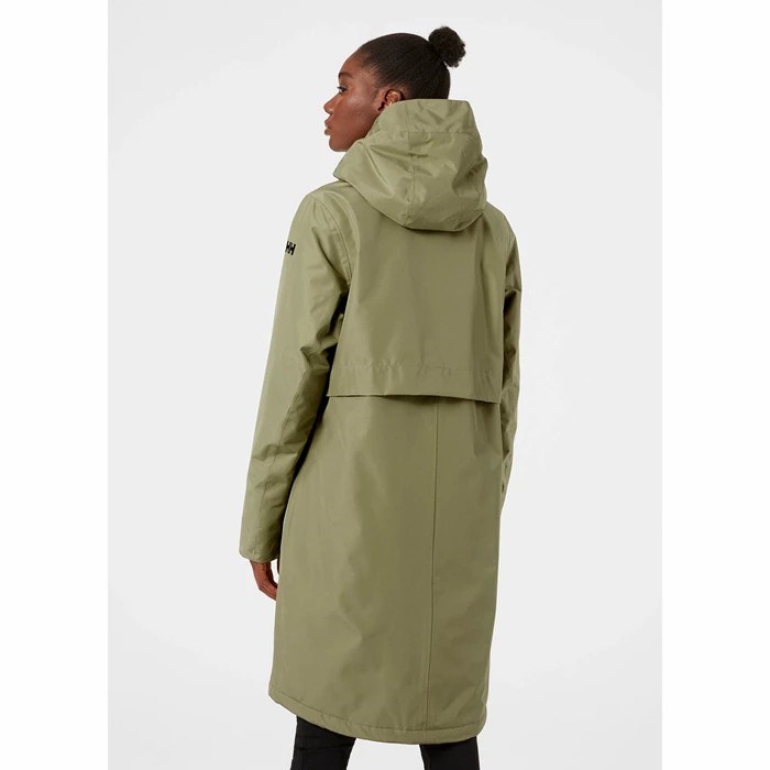 Women's Helly Hansen W Aspire Rain Parka Olive | 831-TMEZXY