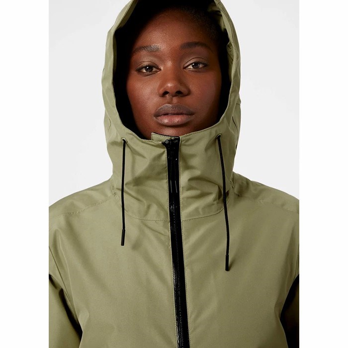 Women's Helly Hansen W Aspire Rain Parka Olive | 831-TMEZXY