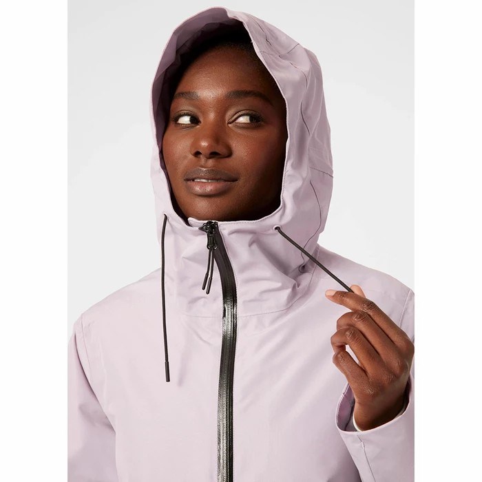 Women's Helly Hansen W Aspire Rain Parka Grey | 865-NDRPEM