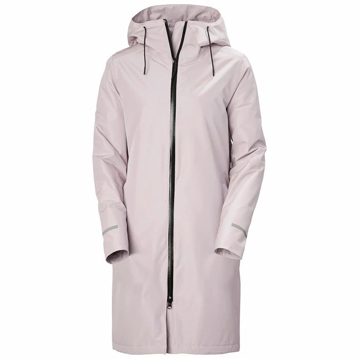 Women\'s Helly Hansen W Aspire Rain Parka Grey | 865-NDRPEM