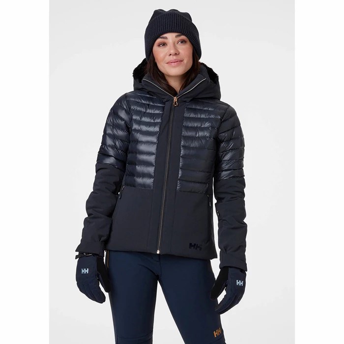 Women's Helly Hansen W Avanti Ski Jackets Navy | 671-CBASFK