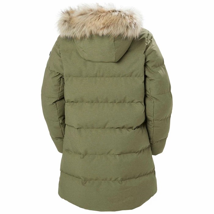 Women's Helly Hansen W Blossom Puffy Winter Jackets Grey / Green | 394-OZFSRG