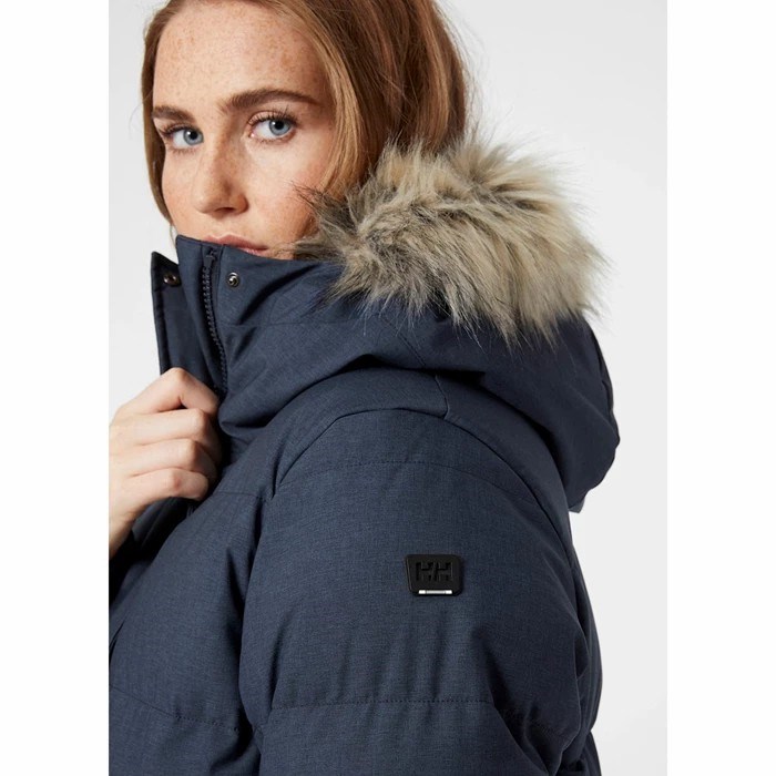 Women's Helly Hansen W Blossom Puffy Winter Jackets Navy | 453-KOETMU