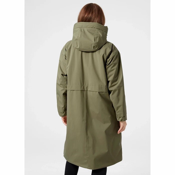 Women's Helly Hansen W Charlotte Ins Waterproof Jackets Olive | 015-VGCUNI