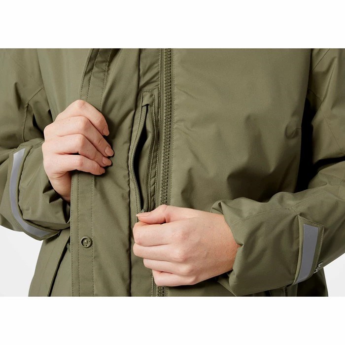 Women's Helly Hansen W Charlotte Ins Waterproof Jackets Olive | 015-VGCUNI