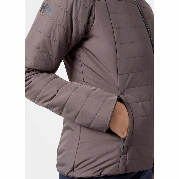 Women's Helly Hansen W Crew 2.0 Midlayer Jackets Grey | 186-FUKPVY