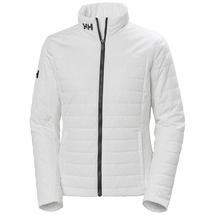 Women\'s Helly Hansen W Crew 2.0 Midlayer Jackets White | 403-QKNLTU