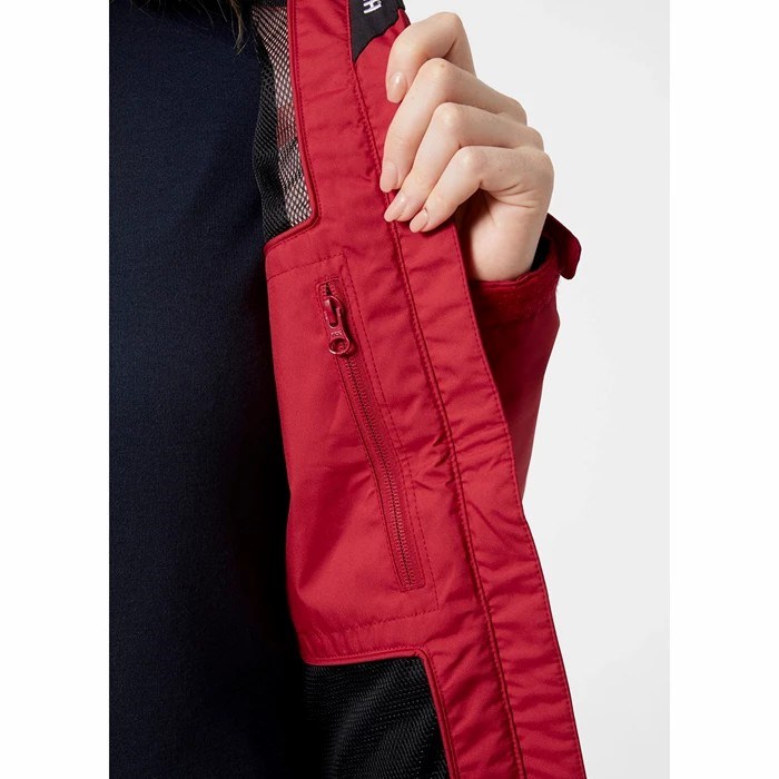 Women's Helly Hansen W Crew Casual Jackets Red | 095-FYNADM